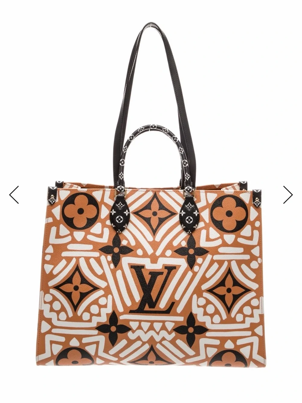 Louis Vuitton Orange, Black & White Monogram Reversible OnTheGo Tote